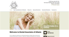 Desktop Screenshot of dentalassociatesofatlanta.com