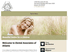 Tablet Screenshot of dentalassociatesofatlanta.com
